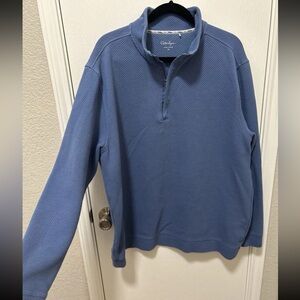 Walter Hagen Quarter Zip Sweatshirt Light Blue Mens Size XL Golfing Pullover